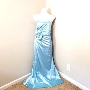 Sz 10 (fits modern 6ish) NWT Y2K Vintage Jessica McClintock Blue Stretch Gown